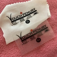 Étiquette de transfert de chaleur de cou de T-shirt de logo de marque, étiquette de transfert de fer de logo blanc pour des vêtements