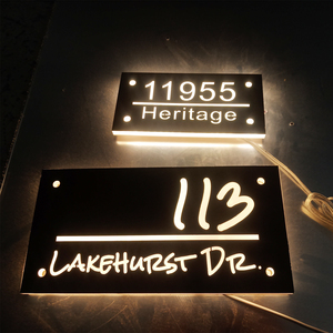 Personalised Backlit <b>LED</b> Neon <b>Number</b> Plaques Customizable Designs Acrylic Transformer for Taxi Companies Hospitals Buildings - Product Image 2