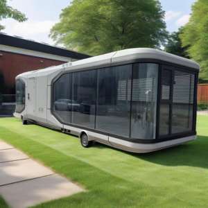 40英尺太阳能智能胶囊太空舱小房子太空舱，带拖车 - Product Image 2