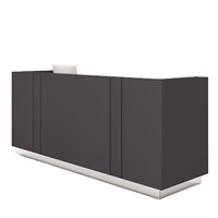 Bureau de réception de bureau moderne en bois de Zhongshan, hauteur réglable, surface résistante aux rayures, couleur blanc érable pour immeuble de bureaux