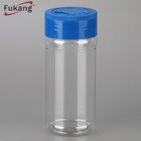 Bouteille shaker en plastique pour animaux de compagnie, pots/contenants à épices en plastique avec couvercle à clapet