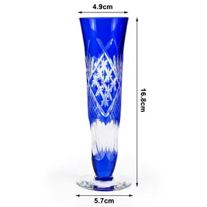 Handmade khắc khắc stemware cổ điển màu xanh rượu sake cốc kính cho quán bar nhà hàng khách sạn