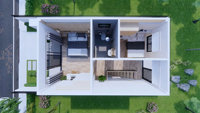 Maison préfabriquée moderne à deux étages, 2 chambres, économique, avec salle de bain, à vendre