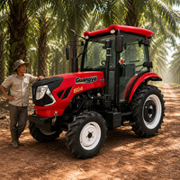 Tracteur 4x4 de 80 CV éprouvé sur le terrain avec climatisation et quatre attaches rapides hydrauliques pour les unités agricoles commerciales
