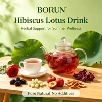 Sachets de thé OEM/ODM Borun Roselle Feuille de Lotus 150g/10g*15 – Élimine la chaleur, aide à rafraîchir en été, favorise la perte de poids, améliore la digestion, facilite le transit intestinal, abaisse la tension artérielle, brûle les graisses
