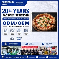 Bannière publicitaire personnalisée pour pizza italienne, en polyester non tissé, résistante aux UV, rectangulaire, pour promotion extérieure, impression numérique