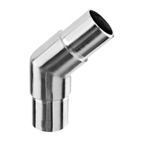Connecteur de tube rond à 135 degrés en acier inoxydable SS316 de haute qualité, finition miroir, pour balustrade en verre