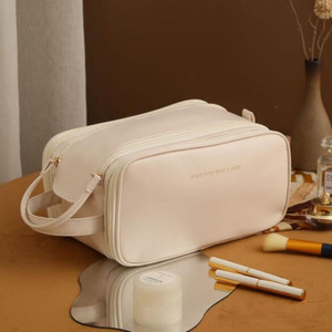 Custom Medium Capacity PU Leather Fashion Cartoon Travel Makeup Bag Sample Waterproof Storage with Zipper Closure - Product Image 1