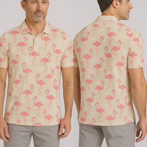 Camiseta de Golf de Manga Corta para Hombre, Verano 2025, con Logotipo OEM, para Tenis, Sublimada, de Punto, Poliéster, Spandex, Secado Rápido, Suave, Deportiva, Estampada - Product Image 2