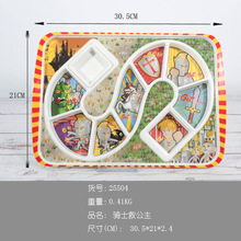Set di piatti personalizzati per bambini dedicati alla melamina per bambini di alto valore per immaginazione <span class=keywords><strong>dei</strong></span> cartoni animati Plateware per il gioco del bambino - Product Image 5