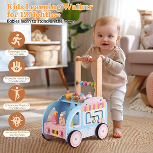 Bé bằng gỗ Walker tay-on khả năng tập thể dục giáo dục sớm Đồ chơi đa chức năng Ice Cream giỏ hàng hoạt động mầm non học tập đồ chơi - Product Image 2