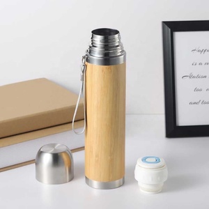 Nuovi Design Ecologici: Thermos da 17oz in Acciaio Inox di Alta Qualità con Coperchio in Bambù per <span class=keywords><strong>Acqua</strong></span>/Caffè/Tè - Product Image 1