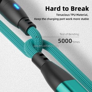 Cavo magnetico USB-C 9pin 100W | Testa di rotazione 540 3 in 1 tipo C 5A cavo di ricarica rapida per telefono 3.3ft 5.9ft - Product Image 5