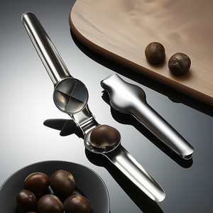 Pelador de castañas de acero inoxidable con bandeja cóncava para castañas grandes y pequeñas, uso doméstico - Product Image 2