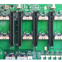 Carte d'extension GPU MIWIN OEM Factory à 10 emplacements, connecteur direct, 11 slots PCIe 5.0 X16, carte mère GPU ODM 11 slots