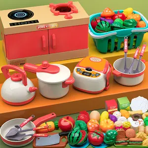 ज़िशिंग बच्चों के रसोई खिलौने सेट लड़कियों को घर खाना पकाने के सिमुलेशन स्टोव लड़के छोटे उपहार 3 साल पुराने 6