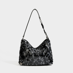 Pochette <span class=keywords><strong>de</strong></span> <span class=keywords><strong>soirée</strong></span> en PVC à sequins faite main au design unique avec doublure en polyester pour femme, sac polyvalent à fermeture éclair à porter sous le bras, collection été 2026 - Product Image 4
