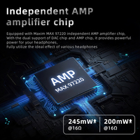 Amplificador de Auriculares PIVA BA30 Tipo-C a 3.5mm, Audio Hi-Res HIFI, DAC con Frecuencia de Muestreo de 384KHz y 32 bits, Decodificación Digital