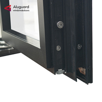 Ventana Abatible de Aleación de Aluminio con Rotura de Puente Térmico, Tamaño y Color Personalizados, Fabricante de Ventanas y Puertas