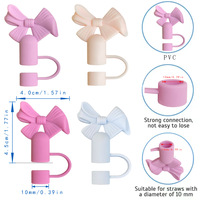 Embellisseur de paille réutilisable et écologique le plus mignon avec couvercle en plastique anti-poussière pour les boissons