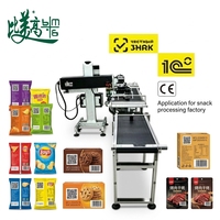 Machine de marquage laser haute précision pour la date de production et les marques de brevet, pour l'emballage de snacks, ligne de production d'emballages souples pour snacks