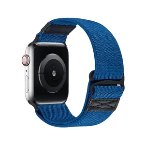 Amazon sıcak naylon elastik saat kayışı Apple Watch için yeni kumaş saat kayışı Iwatch 1/2/3/4/5/6/7 SE