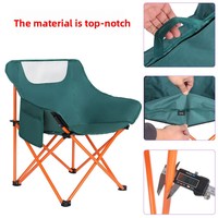 Chaise lune pliable d'extérieur portable pour la pêche, le barbecue, le pique-nique et le camping avec tissu Oxford - Mobilier d'extérieur