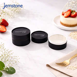 Custom Luxury Food Grade Baking Cake <b>Dessert</b> Kraft Tube Packaging Eco-friendly Paper Cylinder Cardboard Cheesecake <b>Box</b> Canister - Product Image 2