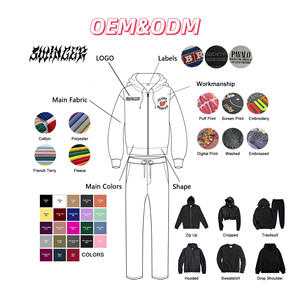 Conjunto de pantalones de chándal de neopreno de gran tamaño unisex, chándal liso con bordado 3D esencial en blanco de algodón y poliéster para hombre - Product Image 6