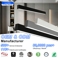 Stock direct usine Garantie 5 ans Indice de protection IP65 Gradation possible 125lm/w 50W Température de couleur réglable Luminaire linéaire LED en aluminium