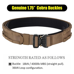 Cinturón Táctico Artex de Doble Capa con Liberación Rápida, Cinturón MOLLE de 1.75 Pulgadas de Ancho Interior y Exterior, Cinturón de Cintura Resistente - Product Image 4