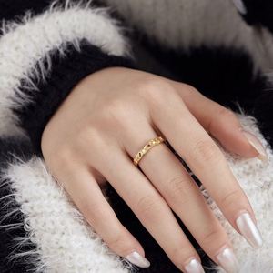 Dylam Personalized Design 925 <b>Sterling</b> <b>Silver</b> 18K Gold Plated <b>Adjustable</b> Irregular Colorful 5A Zirconia Texture Daily <b>Ring</b> - Product Image 6