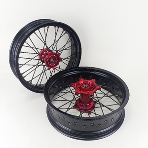 Juego de Ruedas Supermoto <span class=keywords><strong>ULB</strong></span> de Alto Rendimiento de 17 Pulgadas, Aleación de Aluminio Anodizado, Nuevo, Certificado por DOT para Modelos CRF 250/450 2002-2024 - Product Image 6