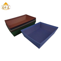 Boîte en carton trapézoïdale, taille personnalisée, bac à cadeau, panier en papier, couleur unie, 1 pièce