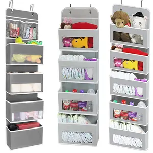 Over Door Hanging Organizer Storage Large Pockets Closet Nursery Organizer hanging storage organizer with 4 pouches