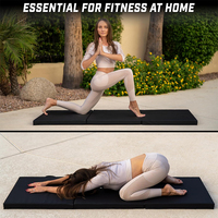 Tapis de gymnastique pliable en 3 parties de qualité supérieure, en mousse PU, pour la salle de sport à domicile, l'école, la remise en forme, l'exercice, logo personnalisé, vente en gros d'usine