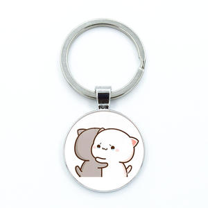 <span class=keywords><strong>Mitao</strong></span> mignon pêche chat pendentif breloque porte-clés alliage cartable ornements porte-clés pour couples amis ou famille bijoux cadeaux - Product Image 4