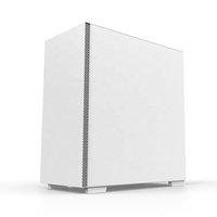 JNP OEM ODM kipas sistem pendingin air kaca Tempered horisontal EATX untuk PC casing komputer catu daya