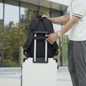 <b>Laptop</b> <b>Backpack</b> <b>15</b> <b>Inch</b> Large Capacity Business Travel Unisex Solid Color Shoulder Straps - Product Image 2