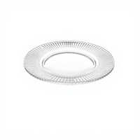 Creatieve minimalistische ronde fruitschaal van glas, kristalhelder, modern, voor thuis, woonkamer, salontafel, snack schaal
