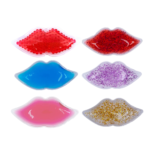 Reusable Custom <strong>Ice</strong> <strong>Packs</strong> Lips <strong>with</strong> Glitter Medical Lip Shaped Beauty Hot Cold <strong>Gel</strong> - Product Image 1