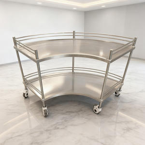 Carrello a Ventaglio per Ospedali e Cliniche, Carrello Medico con Cassetti e Cestino, Carrello per Medicinali e Emergenze - Product Image 2