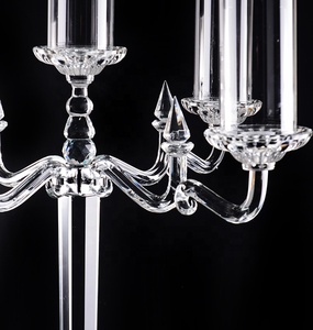 MH-ZT155 Шикарные Длинные стеклянные трубки с украшением в виде кристаллов канделябры свадебный подсвечник - Product Image 5
