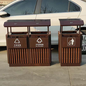 Tùy Chỉnh Ngoài Trời Thương Mại Kim Loại Thùng Rác Container Nhà Máy Đóng Gói Đường Phố Công Viên Chất Thải Công Cộng <span class=keywords><strong>Bin</strong></span> Đứng Cấu Trúc Dễ Dàng Truy Cập - Product Image 5