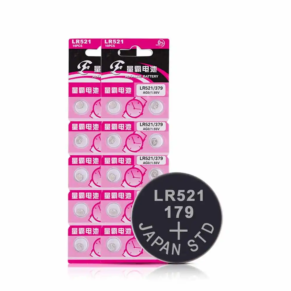Lr521 ag0 379 क्षारीय बटन सेल LR521 AG0 1.5V बटन सेल बैटरी के लिए थर्मामीटर