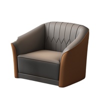 Ensemble canapé et table basse en cuir style Normcore italien pour hall d'hôtel, pâtisserie, salon de beauté - Personnalisable pour restaurant