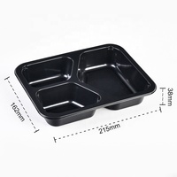 CPET recyclé ovable 2 compartiments scellant emballage alimentaire jetable compagnie aérienne conteneur CPET avec film anti-buée