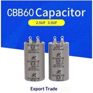 קבל מאוורר תקרה 2.5µF 350V CBB60, קבל מנוע דו-חוטי, קבל פוליפרופילן, 3.5µF - Product Image 3