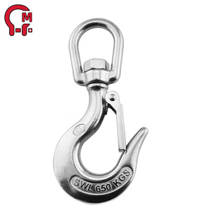 Gancio di Sicurezza Girevole HLM Grado 80 con Chiusura, 322/S-1326 Gancio Autobloccante Girevole in Acciaio Forgiato per Sollevamento e Attrezzature - Product Image 5