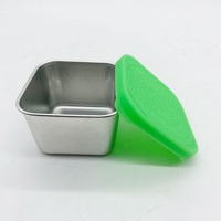 Couvercles en silicone hermétiques sans BPA, mini boîte de conservation alimentaire en métal pour accessoires de bento, condiments et restes